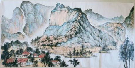 依山傍水小山村