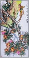 四尺厅堂石榴图一一榴榴大顺一一5190