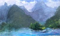 职业艺术家 江秉德风景画作品《山川秀色》