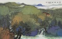 中国美术家协会会员 秦定元山水画作品《溪山幽居》