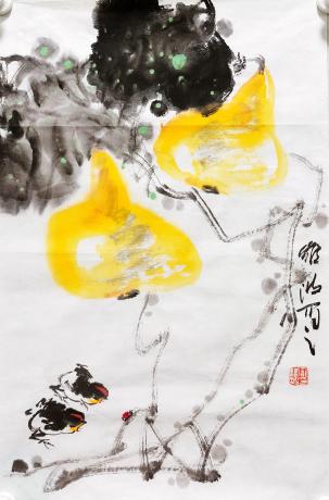 秋架雏趣