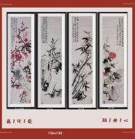 当代100强书画名家胡源智作品v梅兰竹菊