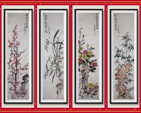 当代100强书画名家胡源智作品V梅兰竹菊