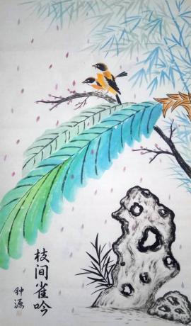 枝间雀吟