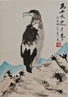 职业画家 窦雨晴其他作品《鹰击长空》