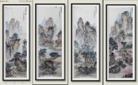 春溢河山高山流水山秋琴聲天地人和山水画四季平安八方来财日进斗金国家出邮票当代100强书画名家胡源智作