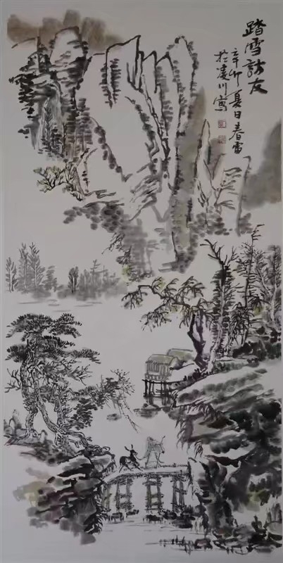 踏雪访友