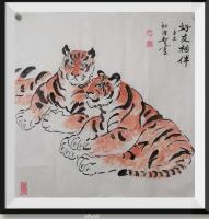 好友相伴八方来财日进斗金八方来财当代100强书画书画名家胡源智作品