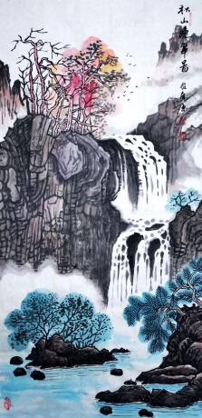 松山晚翠图