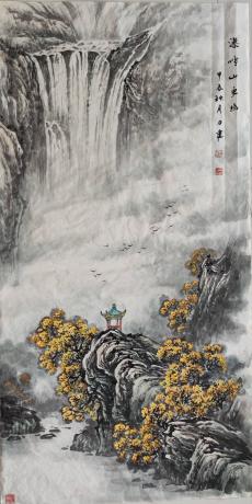 放漏瀑喧山更幽