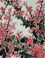 广东省青年美术家协会会员 卢泽鸿花鸟画作品《报春》