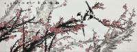 中国美术家协会会员 王德法花鸟画作品《梅鹊迎春》