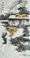 河北省美术家协会会员 王力建山水画作品《秋韵乡情》