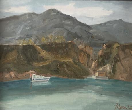 山涧泊舟