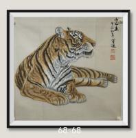 虎威震八方八方来财日进斗金好运连连当代书画名家胡源智画