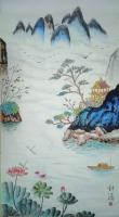 艺术家 钟源山水画作品《山灵水秀》