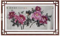 花开富贵布局元宝聚宝盆造型八方来财日进斗金好运连年